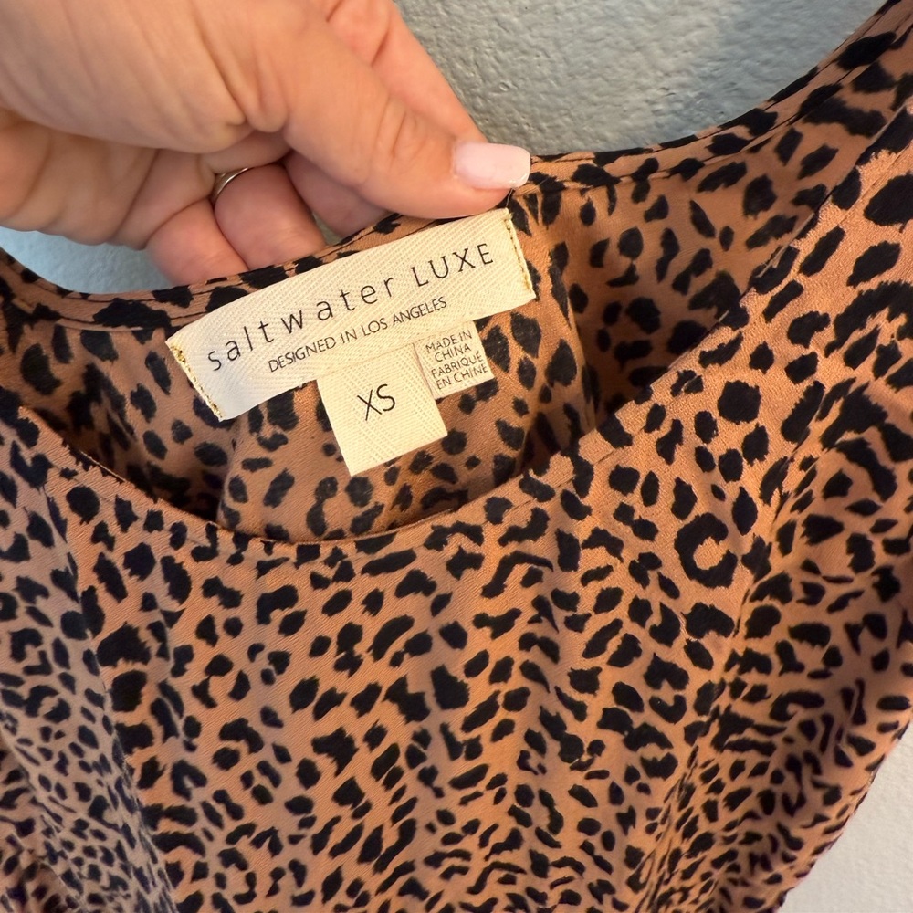 Saltwater Luxe cheetah print Noah mini dress - Picture 6 of 9